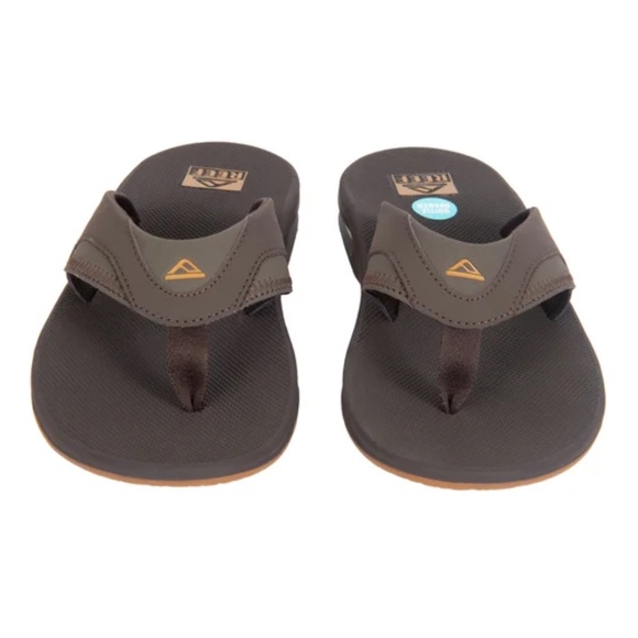 Reef Fanning Sandals Size 10 NEW w/ Bottle Opener - Brown main image 4